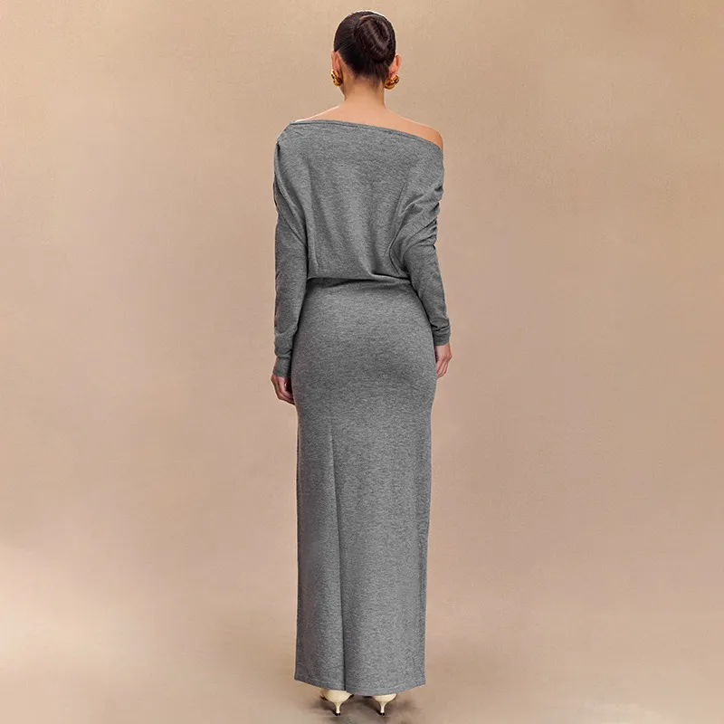 Casual Plain Polyester Dress Women-1
