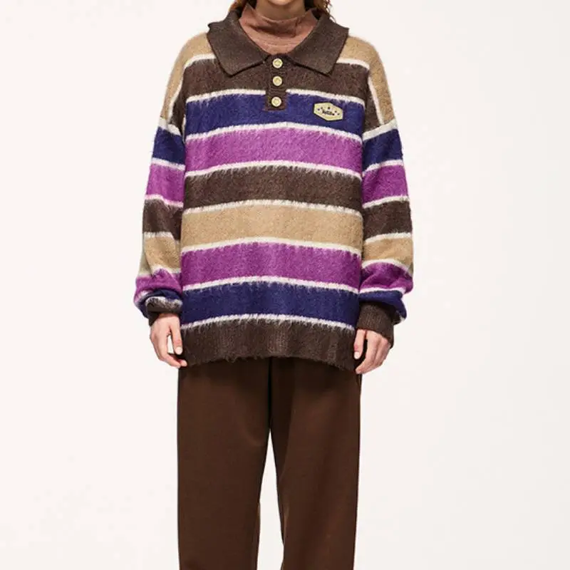 Retro Striped Sweater-2