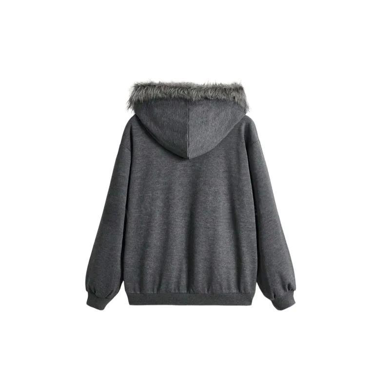 Fashionable Long Sleeve Zipper Sweatshirt-3