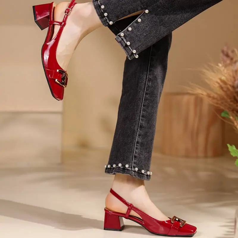 Simple Metal Mary Jane Shoes-7