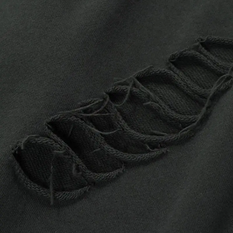Loose Ripped Sweatshirt-9