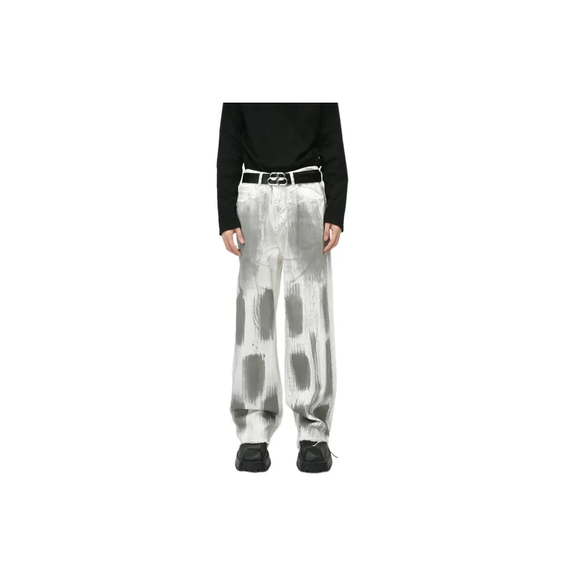 Retro Distressed Tie Dye Jeans-1