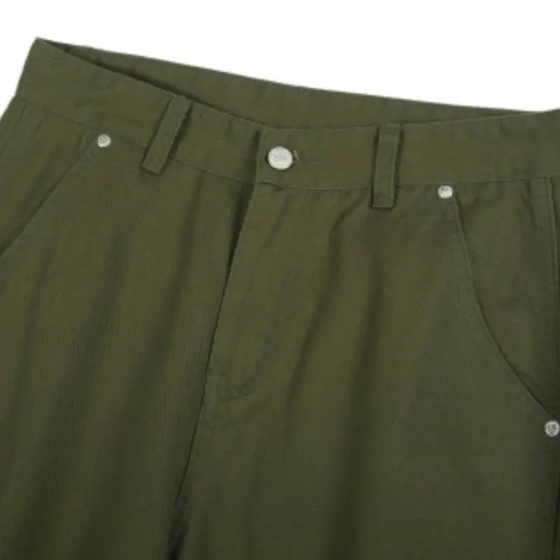 Retro Straight Leg Cotton Casual Pants-7