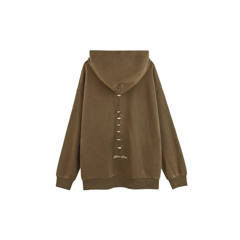 Retro Loose Terry Fabric Hoodie-1