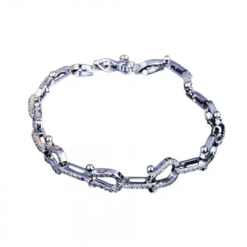 Hip Hop Diamond Horseshoe Bracelet
