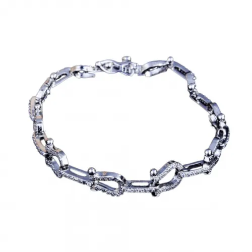 Hip Hop Diamond Horseshoe Bracelet