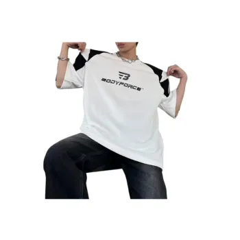 Loose Deconstructed Letter Printed T Shirt