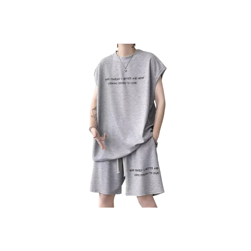 Sleeveless Vest And Trendy Shorts Set-0