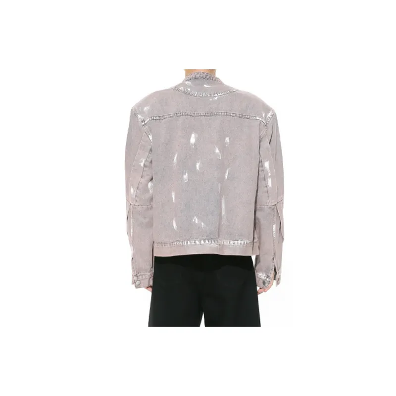 Ink Splashing Denim Jacket-2