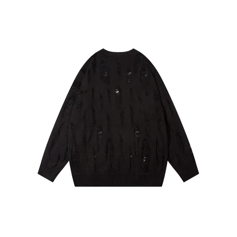 High Street Design Sense Beggar's Ripped Sweater-5