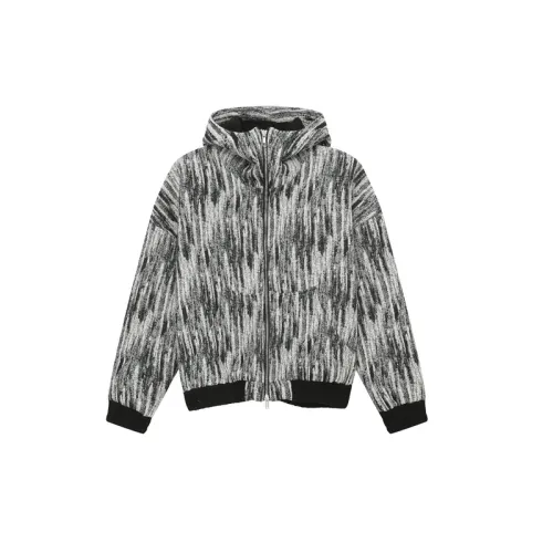 New Arrival Distressed Tie-Dye Hooded Lamb Wool Fleece Lifted Collar Cotton Jacket