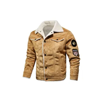 Fashionable Simple Leather Jacket