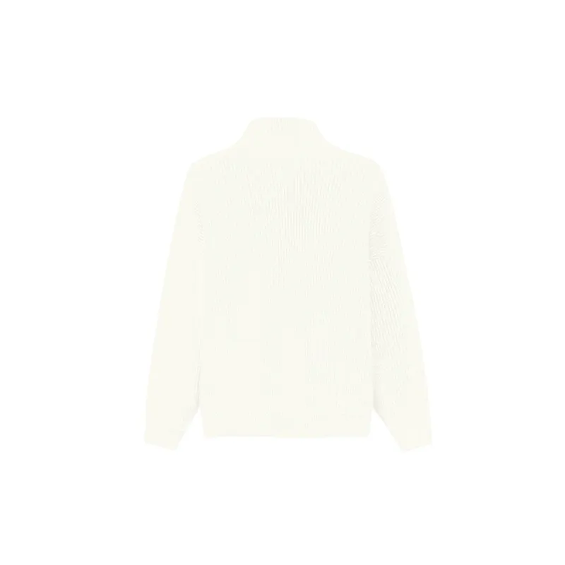Simple Plain Blended Synthetic Fabrics Sweater-9