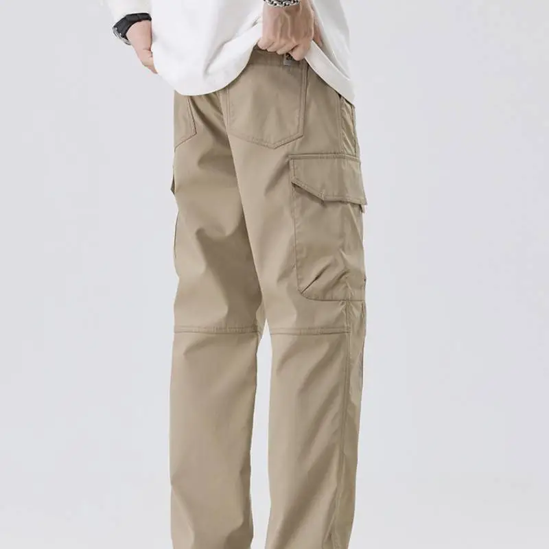 Cool Loose Blended Synthetic Fabrics Cargo Pants-3