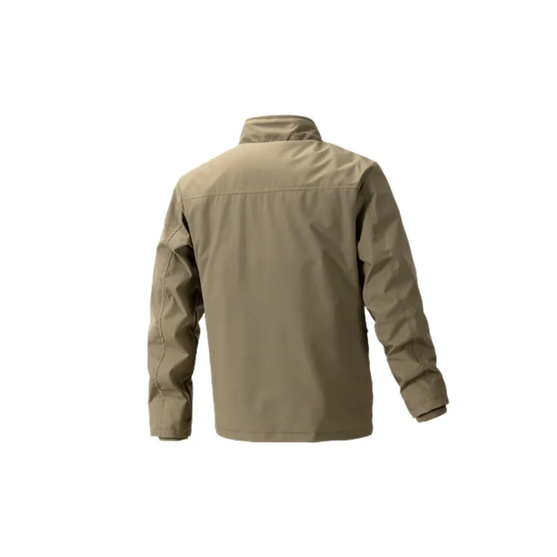 Retro Simple Loose Blended Synthetic Fabrics Jacket-7