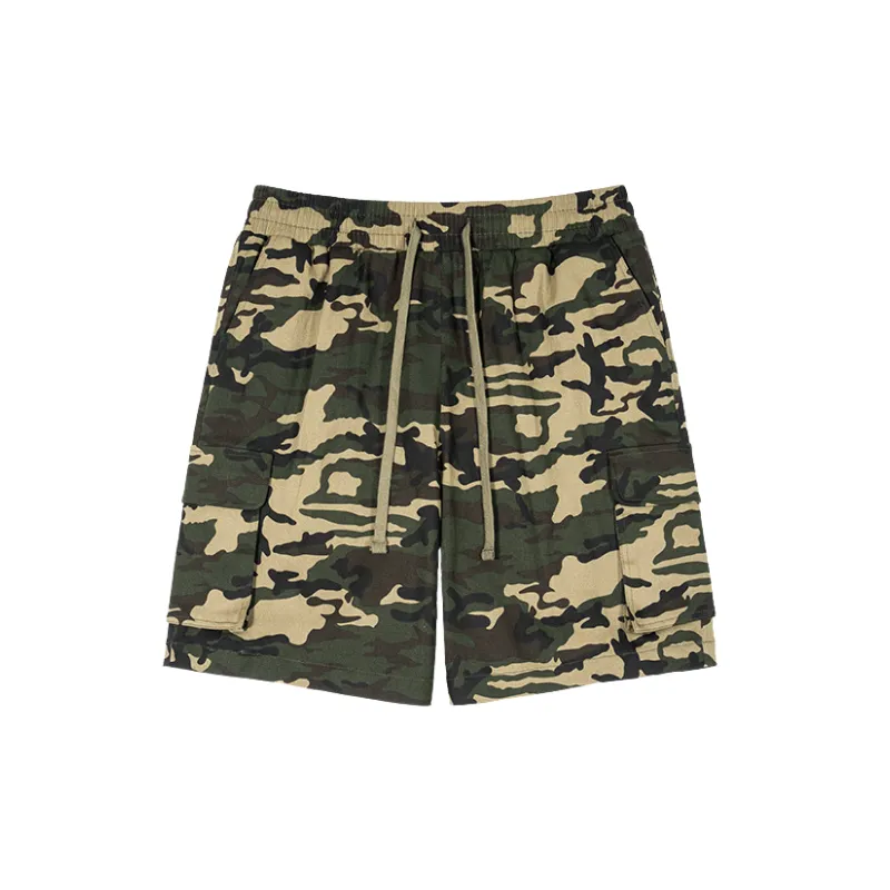 Simple Loose Cotton Blended Fabric Casual Shorts-0