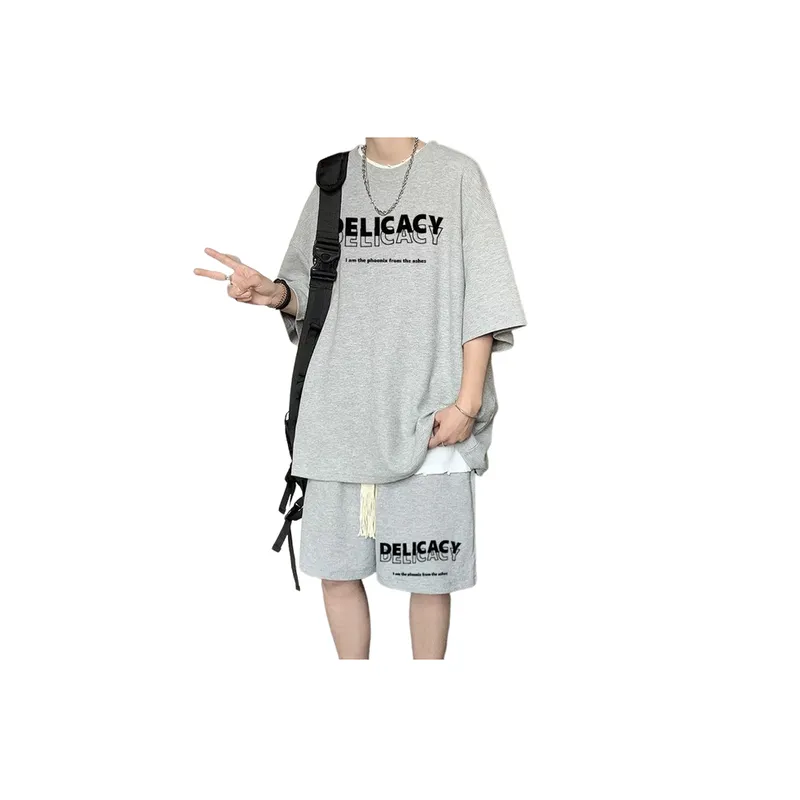 Trendy Sports T Shirt and Shorts Set-4