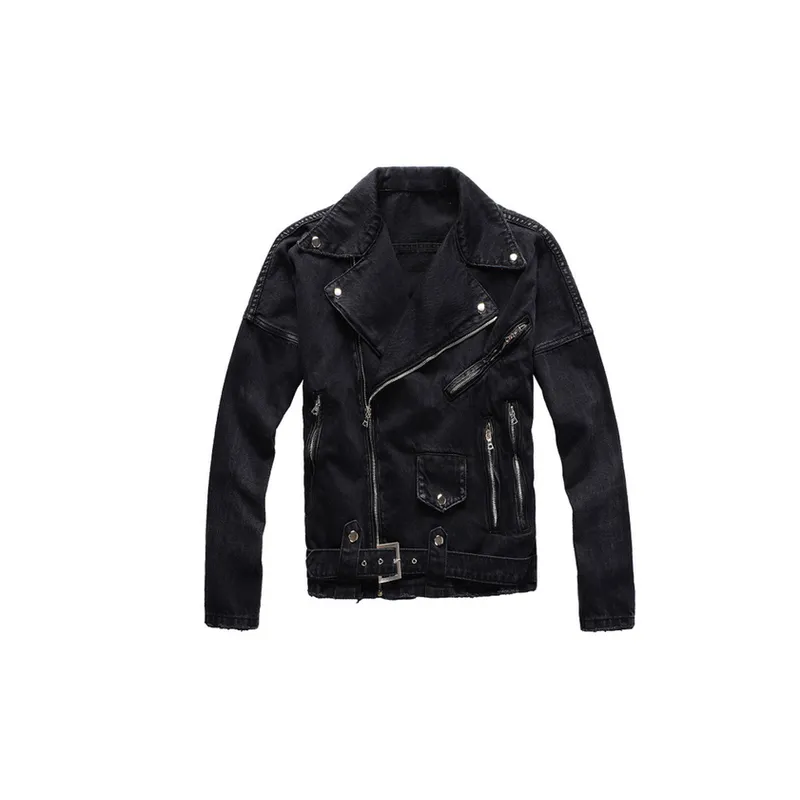 Fashionable Zipper Denim Jacket