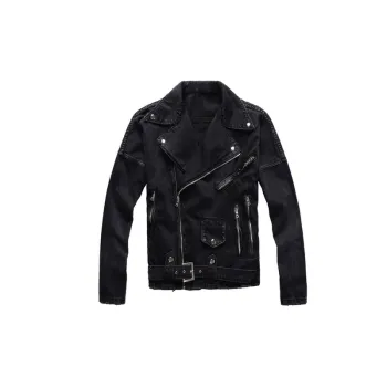Fashionable Zipper Denim Jacket