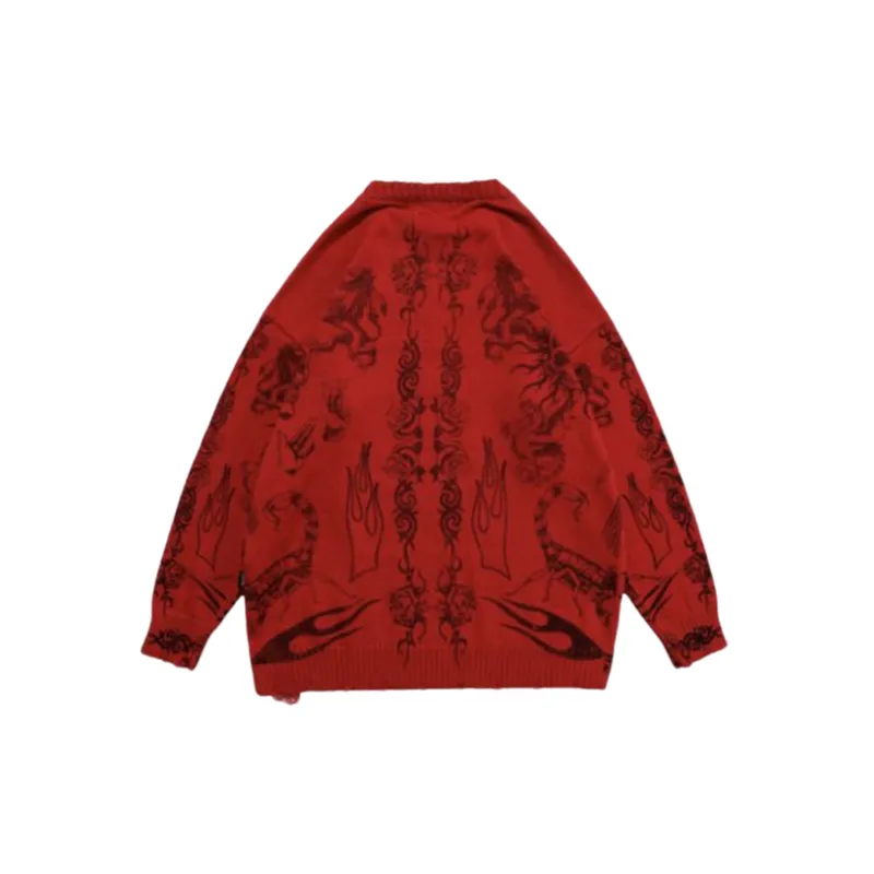 Skull Print Sweater-3