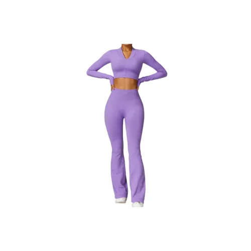Sporty Maximum Comfort Seamless Knit Nylon Spandex Fabric Fitness Kit Women