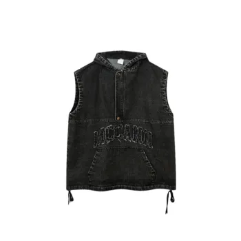 Retro Trendy Letter Patch Vest