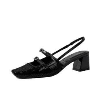 Retro Sequins Mary Jane Shoes
