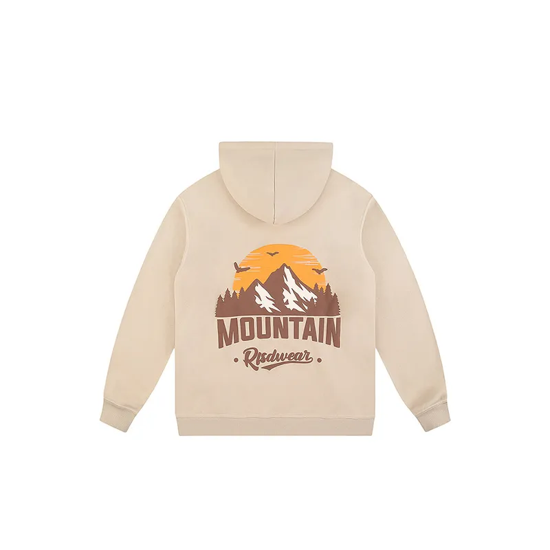 Mountain Foam Printing Loose Hoodie-1