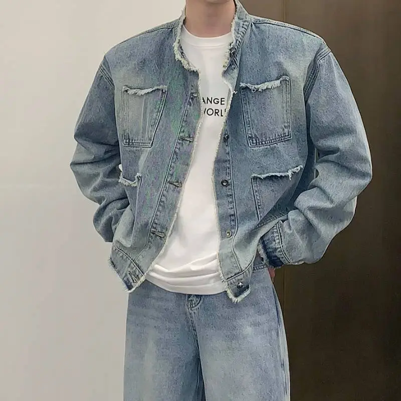 Fashionable Simple Denim Jacket-1