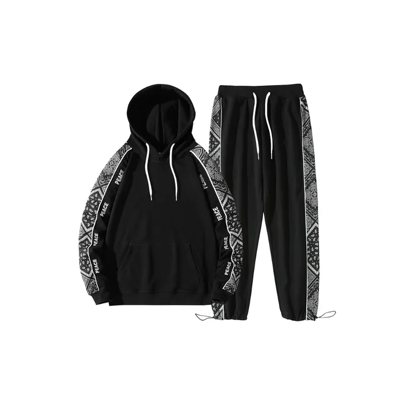 Trendy Cashew Flower Sports Suit-0