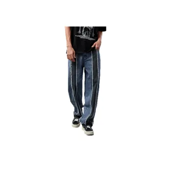 Straight Fashion Splicing Pants