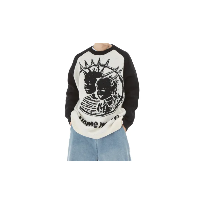 Street Loose Polyester Sweater-8