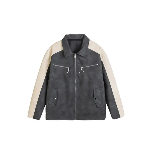 Color matching Multi pocket Motorcycle Jacket