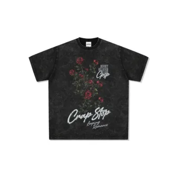 Rose Print Long Sleeve T Shirt