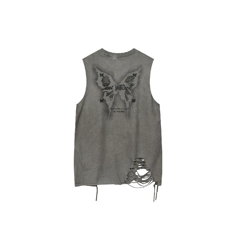 Casual Butterfly Cotton Vest-1