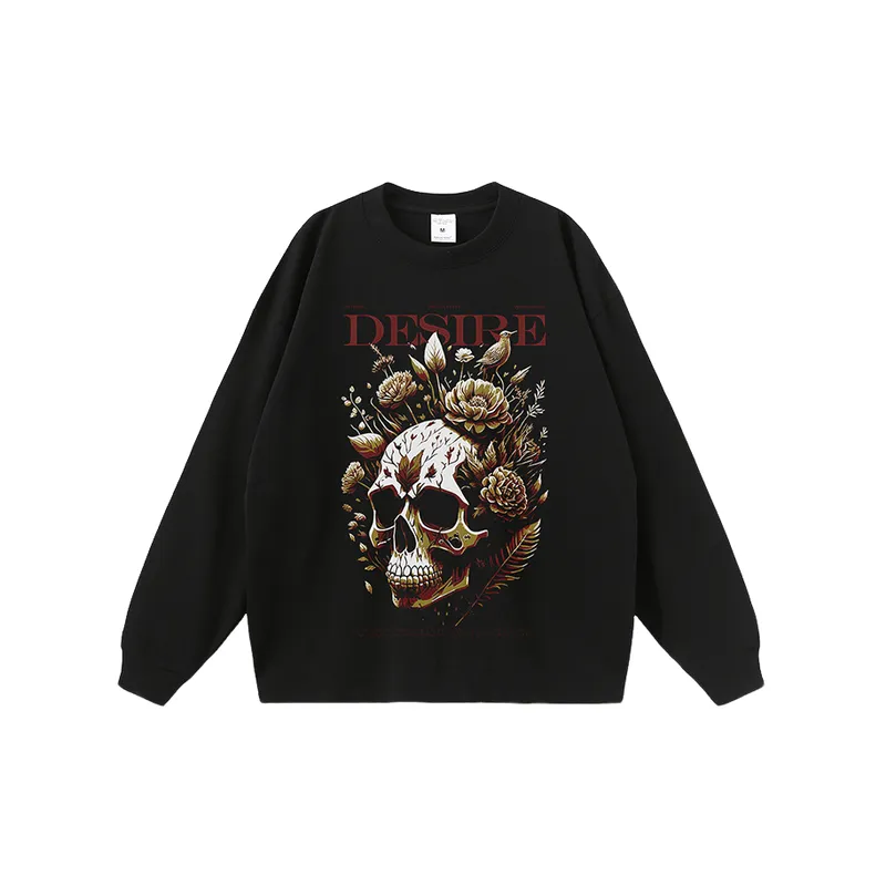 Retro Print Long SleeveT shirt-5