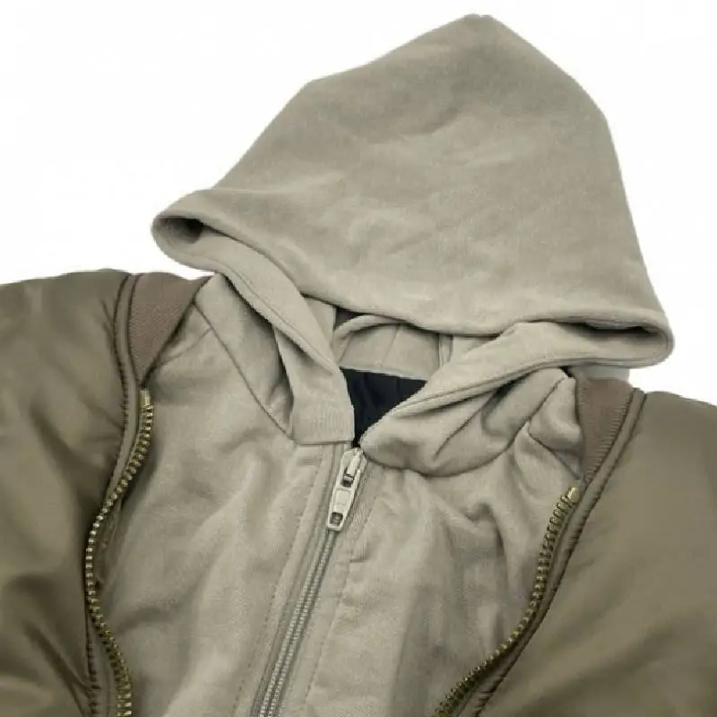 Fashionable Zipper Loose Quilted Jacket-3