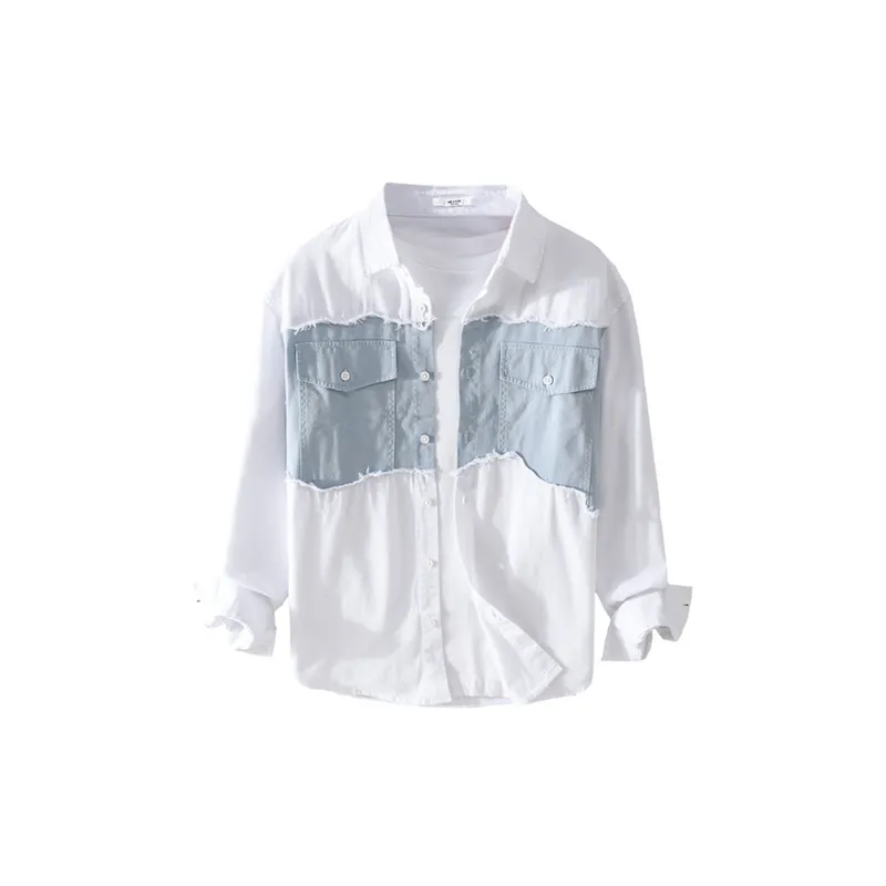 Patchwork Trendy Casual Loose Comfortable Shirt-1