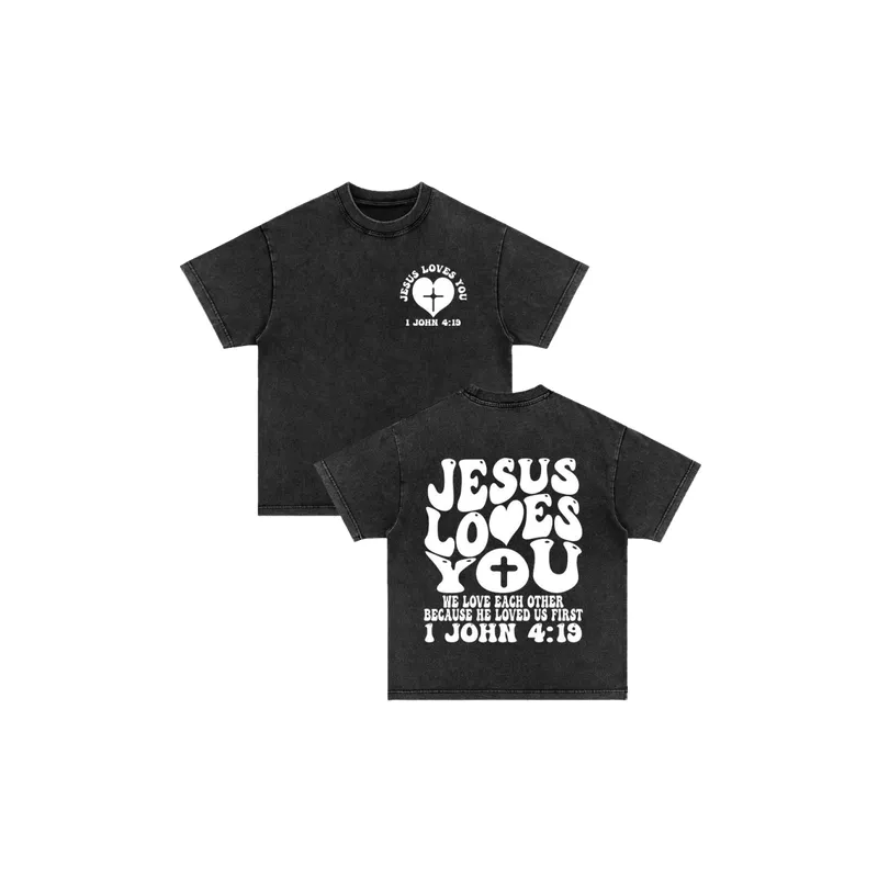 Fashionable Simple Cotton T Shirt-4
