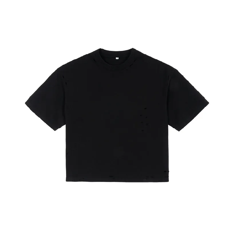 Simple Plain Linen/Cotton Blended Fabric T Shirt-0