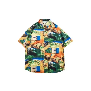 Niche Design Retro Oil Painting Print Style Shirt