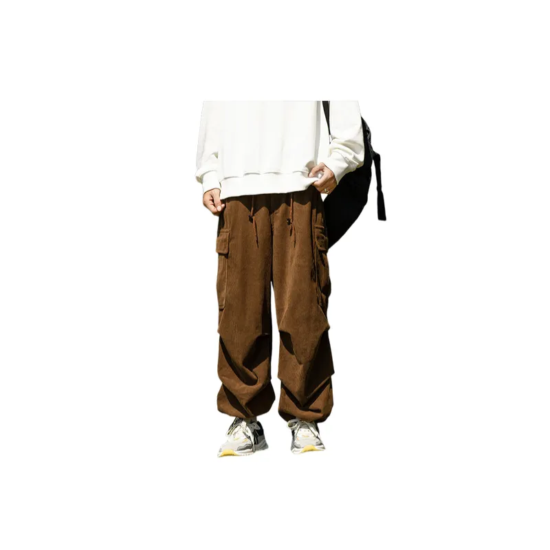 Sporty Loose Cargo Pants-2