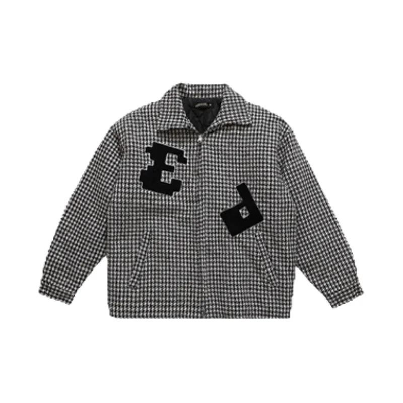 Black And White Houndstooth Versatile Jacket-0