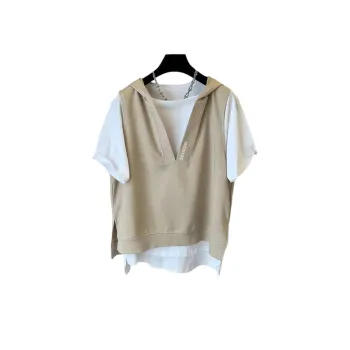 Hooded Embroidered T Shirt And Shorts Set