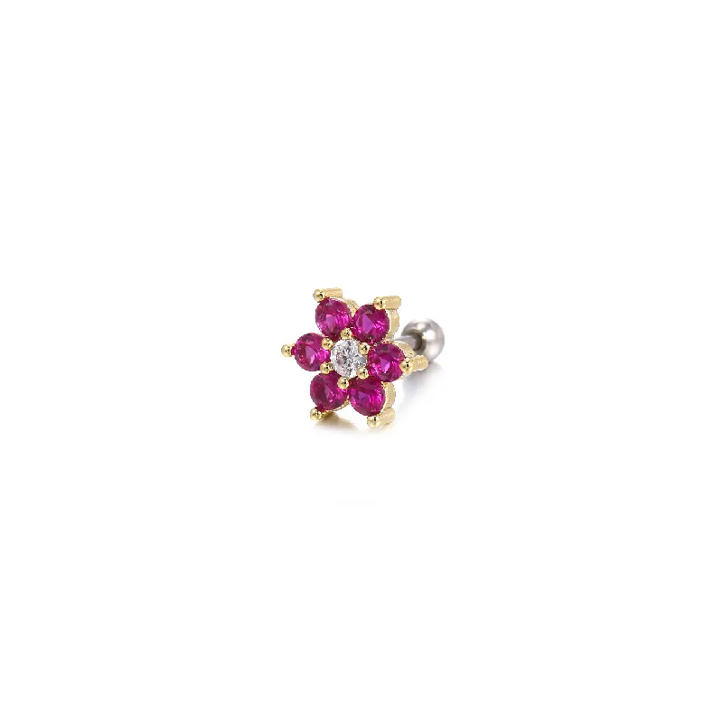 Fashionable Flowers Ear Stud Women-3