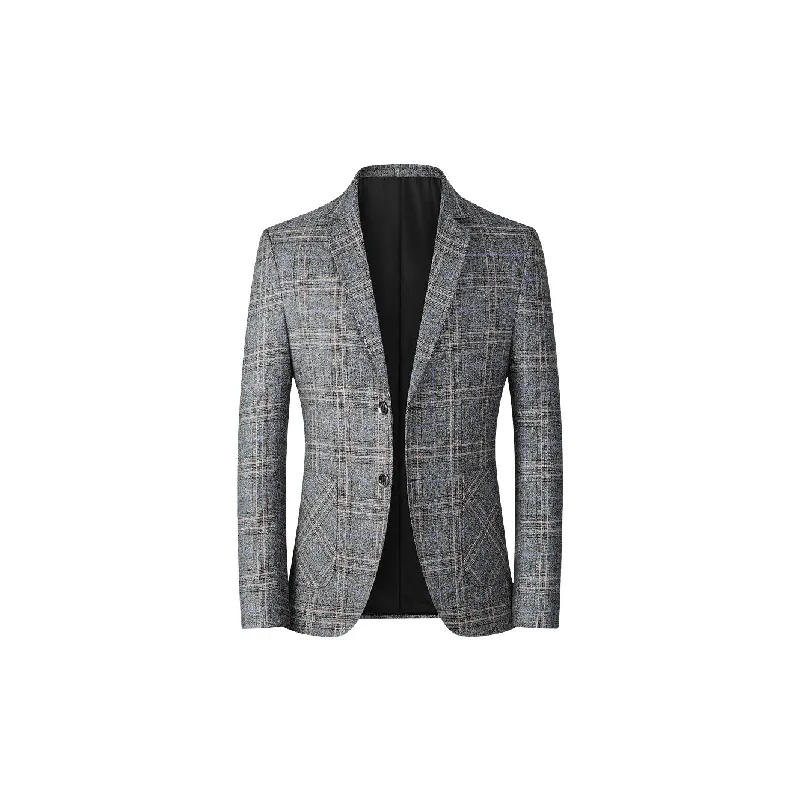 Casual Plaid Business Suit