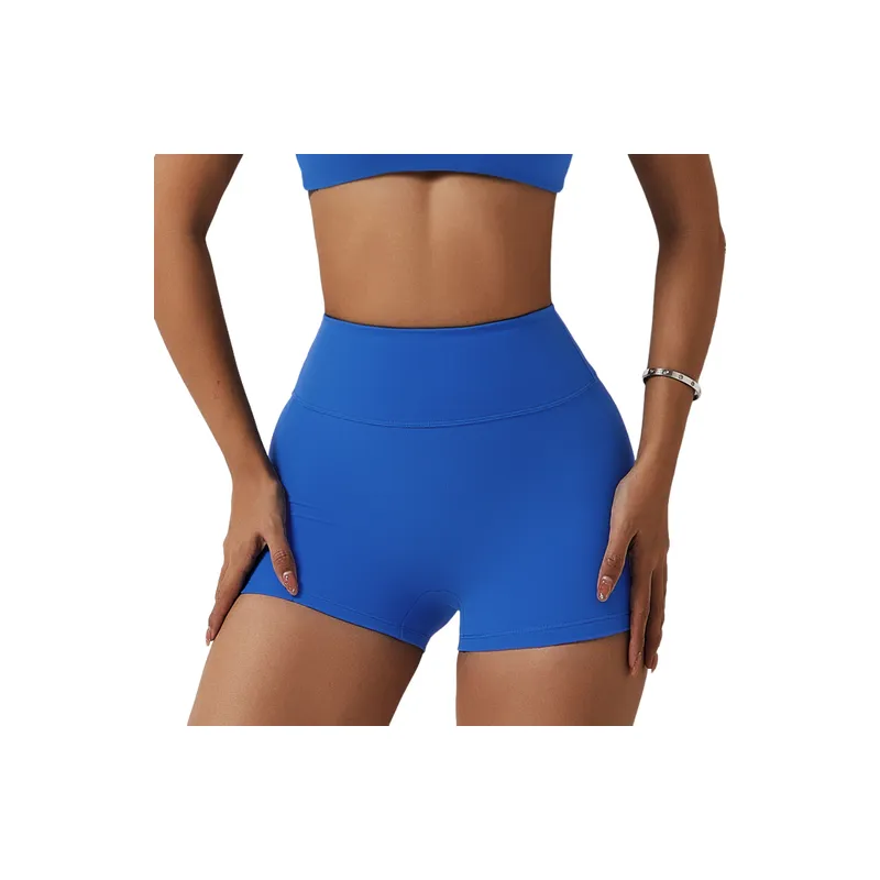 Simple Fashionable Nylon Spandex Brushed Fabric Sports Shorts Women-0