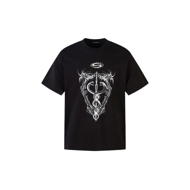 Street Loose Cotton Blended Fabric T Shirt-4