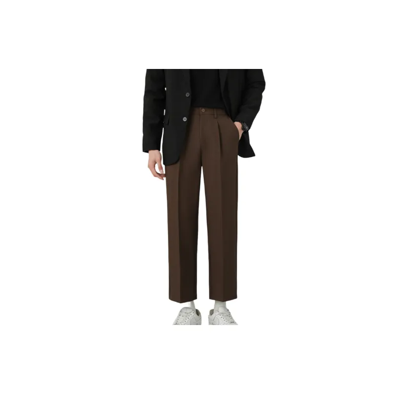 Loose Casual Blended Synthetic Fabrics Suit Trousers Unisex-1