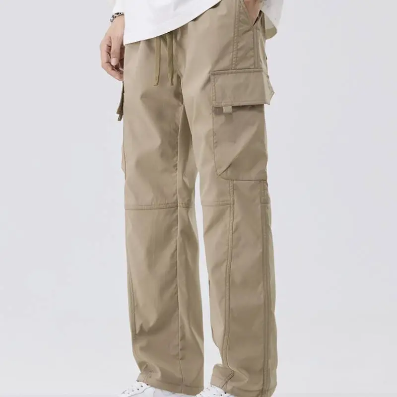 Cool Loose Blended Synthetic Fabrics Cargo Pants-2